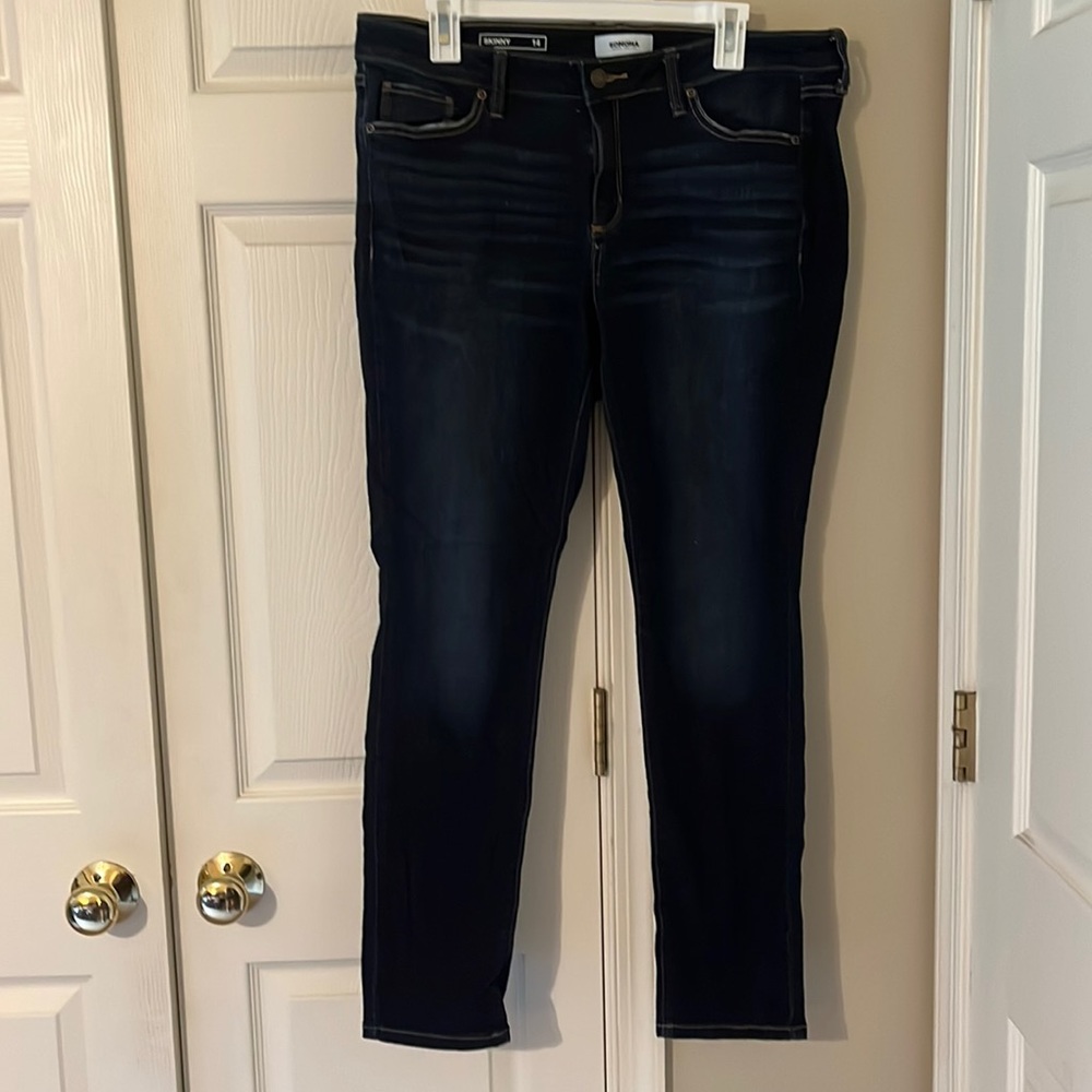 Size 14 Sonoma Dark Wash Skinny Jeans